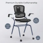 Modern Ergonomic Swivel Office Chair With Fixed Armrest And Backrest For Hotel,Classroom And School - Image 3