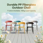 Modern Multicolor Pp Plastic Dining Chairs Stackable Lightweight Durable Portable Leisure Chair Indoor And Outdoor Daily Use