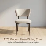 Modern Ergonomic Stackable Pu Leather Padded Dining Chair With Micro-spring Cushion Seat And Metal Legs For Hotel Use - Image 4