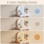 Modern Eco-friendly Vanity Desk Drawers Adjustable Makeup Table Led Mirror Mdf Dressing Table Storage Cabinet Hotel Living Room - Image 6