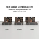 Twilight Series Luxury Executive Office Desk,President Manager Desk With Matching File Cabinet,High-end Office Furniture Set - Image 4
