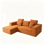 Ks009 Square Compressed Sofa,Linen Fabric Frameless Straight/l-shaped Couch,Vacuum Packed Minimalist Living Room Sofa