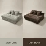 Modern Modular Extendable Sectional Sofa Velvet Fabric Sponge Filled Vacuum Compressed Leisure Couch Living Room - Image 2