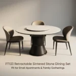 Modern Sintered Stone Dining Table With Carbon Steel Base Rectangular/round/extendable Home & Hotel Use Dining Furniture