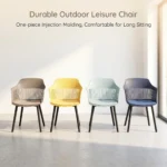 Modern Multicolor Pp Plastic Dining Chairs Stackable Lightweight Durable Portable Leisure Chair Indoor And Outdoor Daily Use