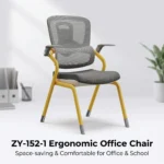 Modern Ergonomic Swivel Office Chair With Fixed Armrest And Backrest For Hotel,Classroom And School