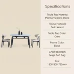 Modern Eco-friendly Sintered Stone Dining Table With Carbon Steel Base Rectangular/round/extendable Hotel Dining Room Furniture - Image 5