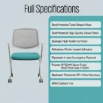 Modern Ergonomic Swivel Office Chair With Fixed Armrest And Backrest For Hotel,Classroom And School - Image 5