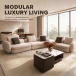 Model 931 Fabric Modular Sectional Sofa, Large Size Multi-seat Reception Sofa