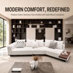 Model 991 Fabric L Shape Corner Sofa, Solid Wood Frame, Removable Washable Fabric Cover For Home & Hotel