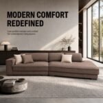Model ZL89 Fabric Modular Sofa, Solid Wood Frame, Simple Versatile Design For Home Living Room & Apartment