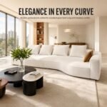 Model 2503 Fabric Modular Sofa, Solid Wood Frame, Medium Size For Apartment & Rental Housing Project