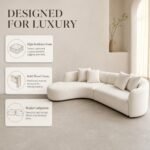 Model 939 Curved Fabric Modular Sofa, Artistic Sectional Sofa For Living Room & Hotel Lounge - Image 2