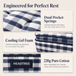 HEADTREE BLS-6 Luxury 35cm Dual Pocket Spring Mattress, 1800×2000mm, Cooling Gel Memory Foam, 220g Pure Cotton Check Fabric Mattress for Master Bedroom, High-End Hotel & Showroom - Image 2