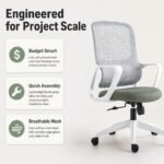 W01 Model A High Back Mesh Staff Office Swivel Chair - Image 2