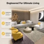 Model 829 Fabric Modular Sofa, Modern Soft Upholstered Living Room Sofa - Image 2