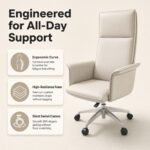 W618 Mid Back Ergonomic Staff Office Chair, Leather Rolling Task Chair - Image 2