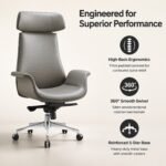 High Back Executive Swivel Chair, Manager & Conference Leather Office Chair - Image 2