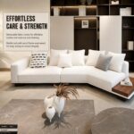 Model 991 Fabric L Shape Corner Sofa, Solid Wood Frame, Removable Washable Fabric Cover For Home & Hotel - Image 2