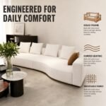 Model 2503 Fabric Modular Sofa, Solid Wood Frame, Medium Size For Apartment & Rental Housing Project - Image 2