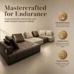Model 997 Leather Large Corner Sectional Sofa, Majlis Reception Sofa - Image 3