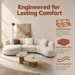 Model 2512 Fabric Modular Sofa, Solid Wood Frame with High Density Sponge, Curved Design for Living Room & Lounge Area - Image 2