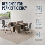 S55-F1212C Open 2-Person Back-to-Back Workstation & S55-F1212D Extension Desk, Modular Office Staff Workbench - Image 3