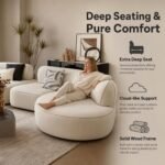 Model D6068 Fabric Modular Sofa, Solid Wood Frame & High Density Sponge, Large Size For Living Room & Hotel Lounge - Image 2