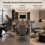 High Back Executive Swivel Chair, Manager & Conference Leather Office Chair - Image 3