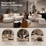 Model D6068 Fabric Modular Sofa, Solid Wood Frame & High Density Sponge, Large Size For Living Room & Hotel Lounge - Image 3