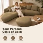 Model 2516 Fabric Modular Sofa, Solid Wood Frame, Modern Curved Design, Breathable Fabric For Hot Climate - Image 8