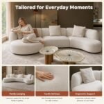 Model 2512 Fabric Modular Sofa, Solid Wood Frame with High Density Sponge, Curved Design for Living Room & Lounge Area - Image 3