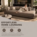 Model ZL89 Fabric Modular Sofa, Solid Wood Frame, Simple Versatile Design For Home Living Room & Apartment - Image 3