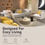 Model 829 Fabric Modular Sofa, Modern Soft Upholstered Living Room Sofa - Image 3