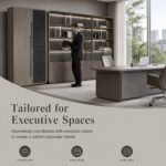 S55-W3820 3.8M Full-Wall Office Filing Cabinet, Matching Executive Storage Bookcase - Image 3