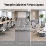 W01 Model C Mesh Office Visitor Chair, Cantilever Base Staff Chair - Image 3