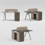 S55-F1212C Open 2-Person Back-to-Back Workstation & S55-F1212D Extension Desk, Modular Office Staff Workbench - Image 5