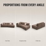Model ZL89 Fabric Modular Sofa, Solid Wood Frame, Simple Versatile Design For Home Living Room & Apartment - Image 4