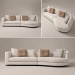 Model 933 Fabric Modular Sofa, Medium Size Wear-resistant Fabric Sofa For Family With Kids - Image 4