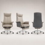 A-8808 Leather Executive Office Chair, High Back Swivel Chair with Headrest & Lumbar Support for Dry & Dusty Climate - Image 4