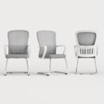 W01 Model C Mesh Office Visitor Chair, Cantilever Base Staff Chair - Image 4