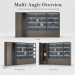 S55-W3820 3.8M Full-Wall Office Filing Cabinet, Matching Executive Storage Bookcase - Image 4