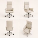 W618 Mid Back Ergonomic Staff Office Chair, Leather Rolling Task Chair - Image 4