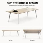 2.4m Simple Medium Conference Table, 8-10 Seats Meeting Desk for Office & Training Room - Image 4
