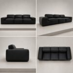 Model K38 Genuine Leather Modular Sofa, Italian Minimalist Luxury Reception Sofa - Image 4