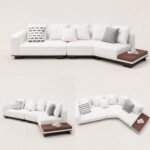 Model 991 Fabric L Shape Corner Sofa, Solid Wood Frame, Removable Washable Fabric Cover For Home & Hotel - Image 4