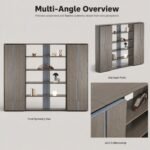 S55-W2720 2.68M Office Filing Cabinet, Storage Bookcase & Light Room Divider - Image 4