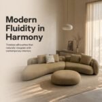 Model 2516 Fabric Modular Sofa, Solid Wood Frame, Modern Curved Design, Breathable Fabric For Hot Climate - Image 6