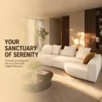 Model 2503 Fabric Modular Sofa, Solid Wood Frame, Medium Size For Apartment & Rental Housing Project - Image 5