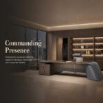 S55-B3020 3.0m Modern Luxury Executive Desk, Anna Grey Teak Veneer CEO Office Table with Side Return Cabinet, Matching Bookcase Optional - Image 5